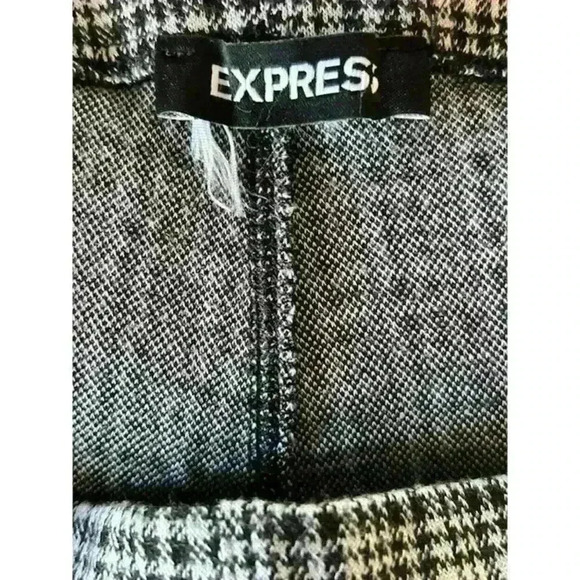 Vintage Express Black and White Checked Leggings, size XS - Picture 2 of 4